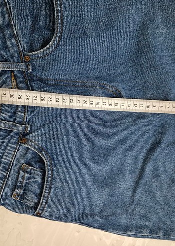 Kadın Mavi Denim Mom Jean - Görsel 5