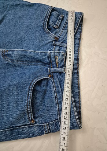 Kadın Mavi Denim Mom Jean - Görsel 2