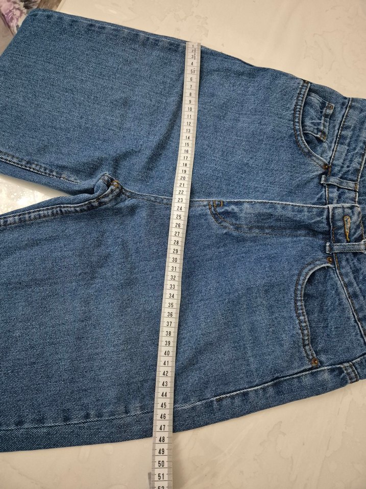 Kadın Mavi Denim Mom Jean - Görsel 3