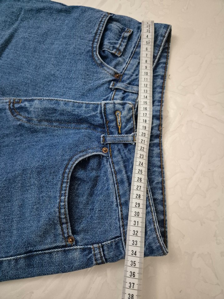 Kadın Mavi Denim Mom Jean - Görsel 2