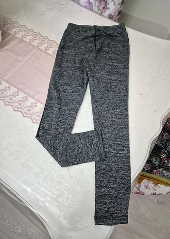 Kadın Gri Spor Tayt Elastik Bel - Görsel 2