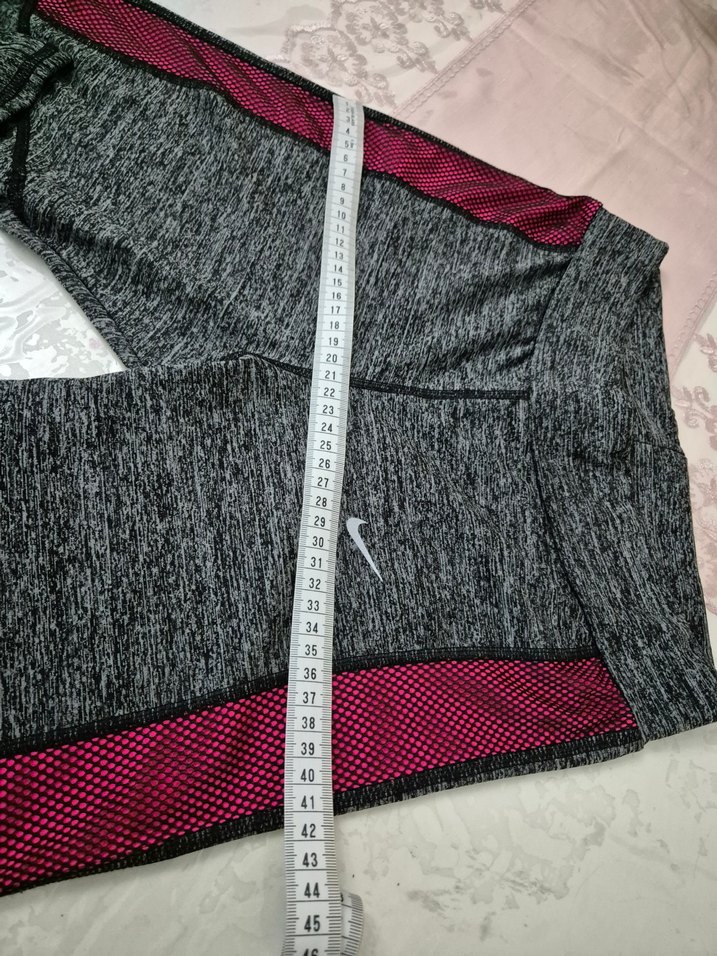 Kadın Gri Spor Tayt Elastik Bel - Görsel 4