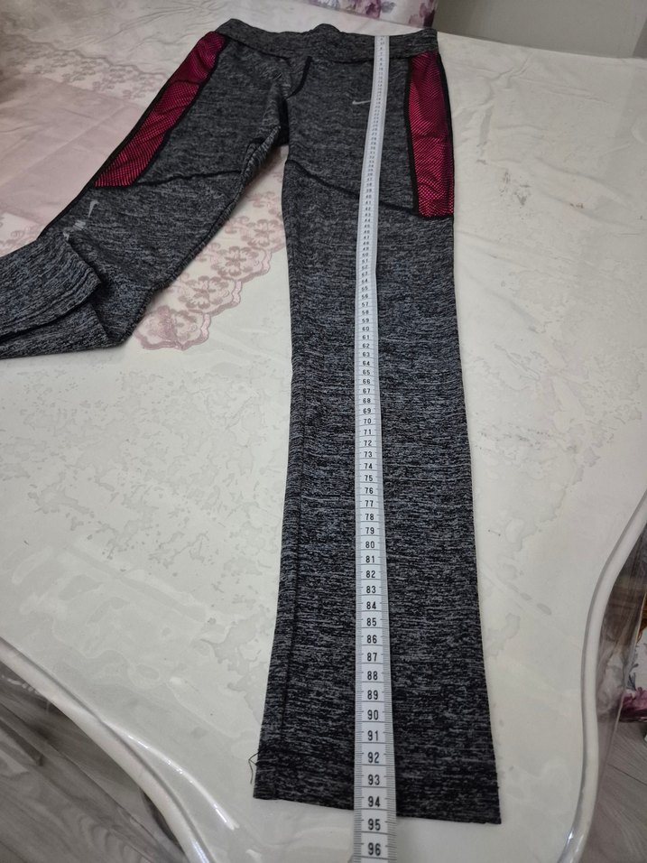 Kadın Gri Spor Tayt Elastik Bel - Görsel 5