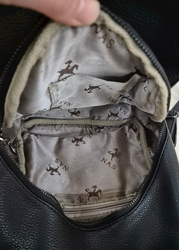 Siyah Deri Rock Punk Sırt Çantası - Görsel 7