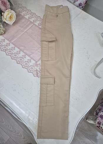 Bej Kadın Kargo Pantolon - Görsel 2