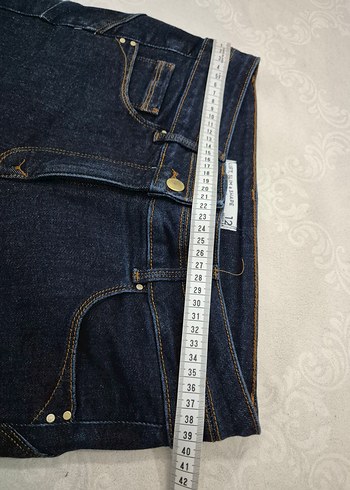 Lacivert Kadın Midi Boy Kot Pantolon - Görsel 2