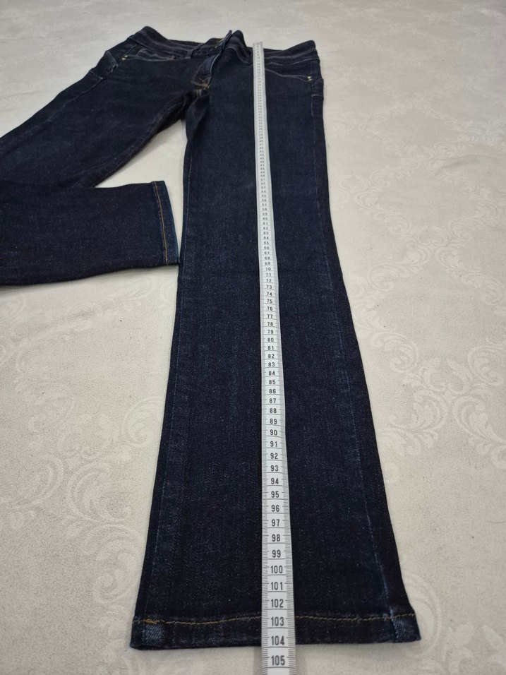 Lacivert Kadın Midi Boy Kot Pantolon - Görsel 4