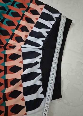 Renkli Desenli Kadın Bol Kesim Kumaş Pantolon - Görsel 2