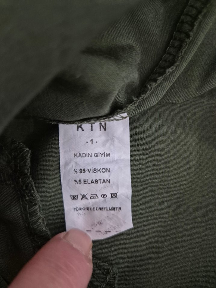 Kapüşonlu Düğmeli Kadın Yeşil Ceket - Görsel 5