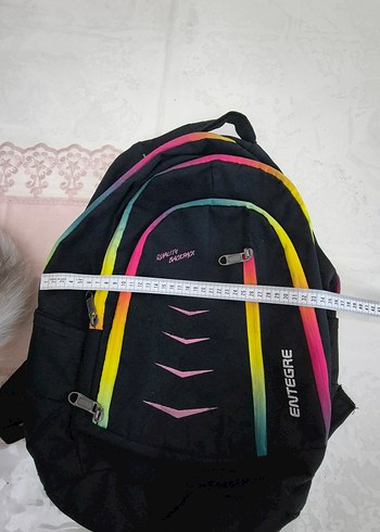 Renkli Fermuarlı Kadın Sırt Çantası - Görsel 3