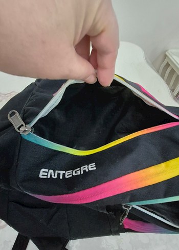 Renkli Fermuarlı Kadın Sırt Çantası - Görsel 5