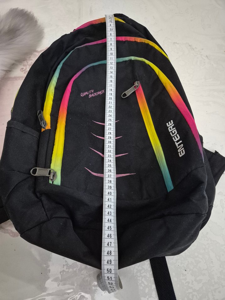 Renkli Fermuarlı Kadın Sırt Çantası - Görsel 2