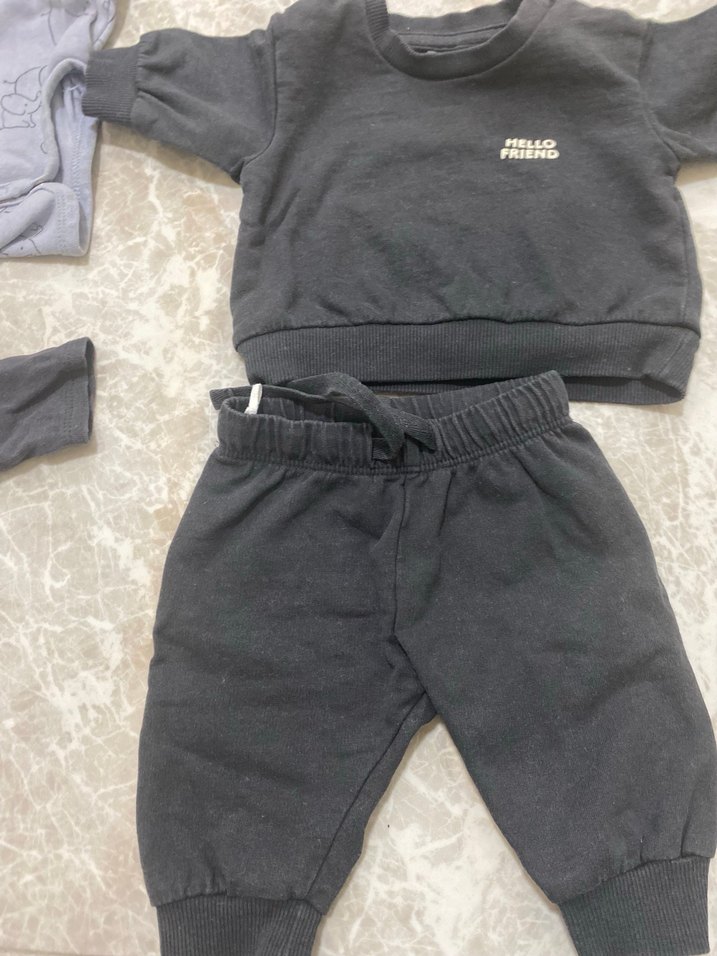 H&M 1 takım 3 zıbın 1-2M Beden - Görsel 4