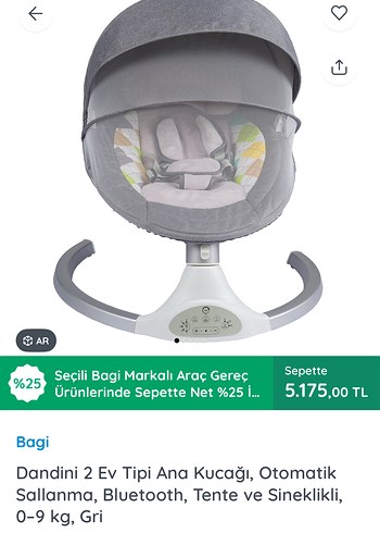 Bagi dandini 2 otomatik , ana kucağı - Görsel 7