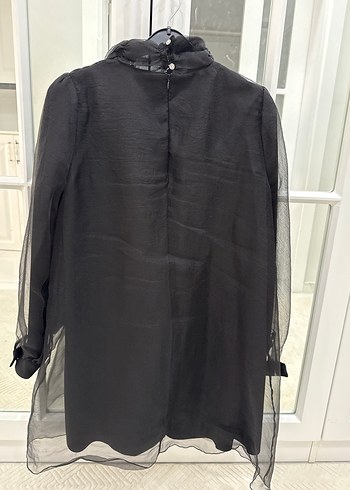 Siyah Uzun Kollu Boğazlı Mini Tunik - Görsel 5