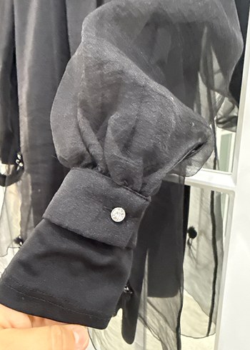 Siyah Uzun Kollu Boğazlı Mini Tunik - Görsel 9