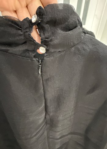 Siyah Uzun Kollu Boğazlı Mini Tunik - Görsel 6