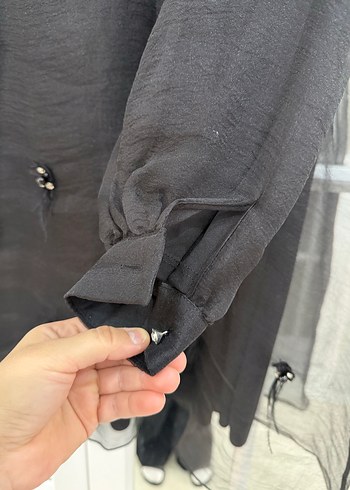 Siyah Uzun Kollu Boğazlı Mini Tunik - Görsel 15