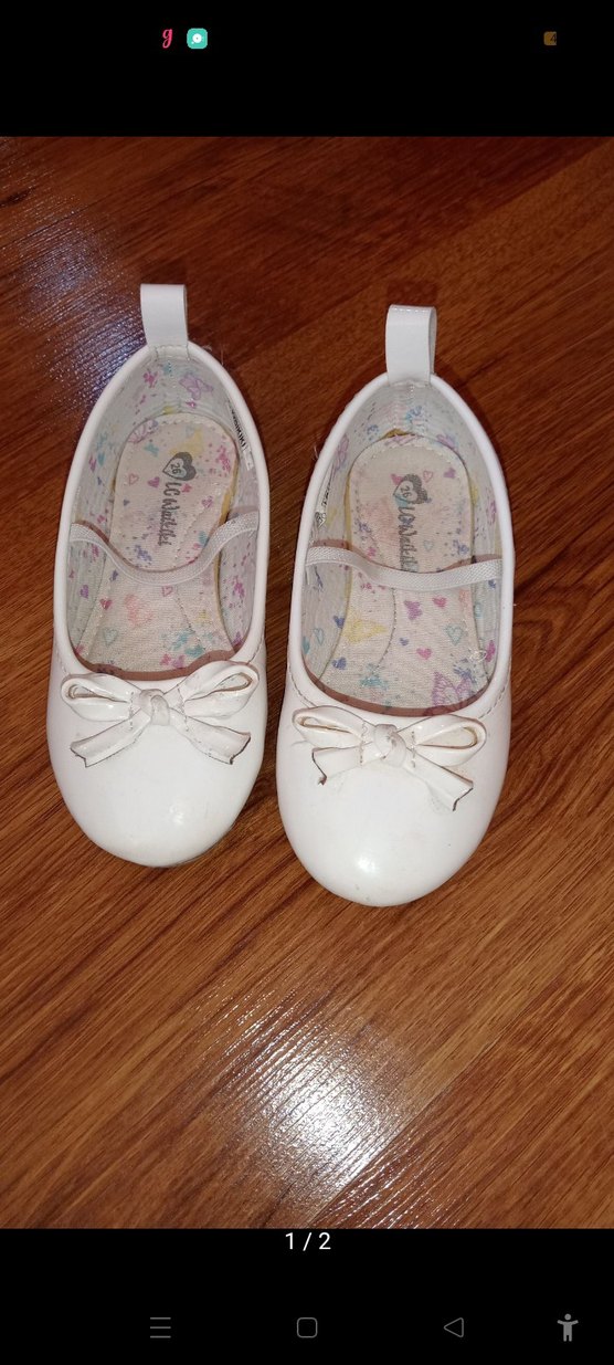 Kızlar İçin Beyaz Fiyonk Detaylı Babet - Görsel 2