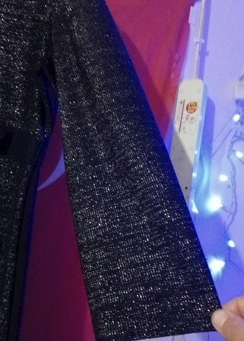 Uzun Kollu Kadın Abiye Elbise - Görsel 4