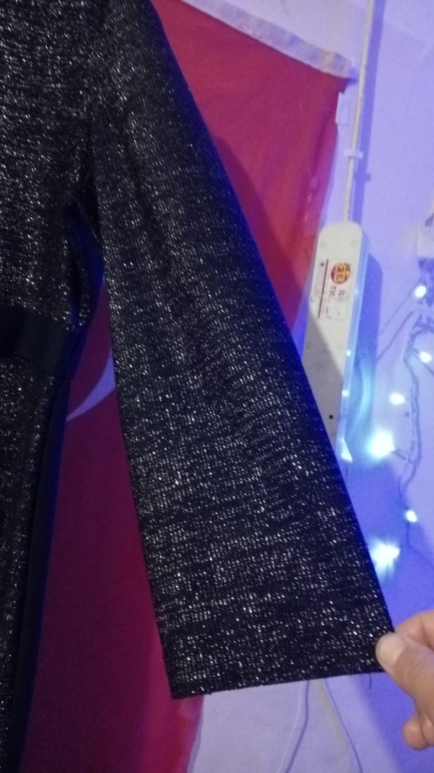 Uzun Kollu  Kadın Abiye Elbise - Görsel 4