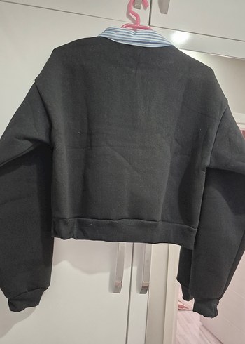 Siyah Kadın Sweatshirt - Görsel 5