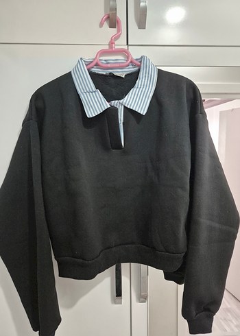 Siyah Kadın Sweatshirt - Görsel 2