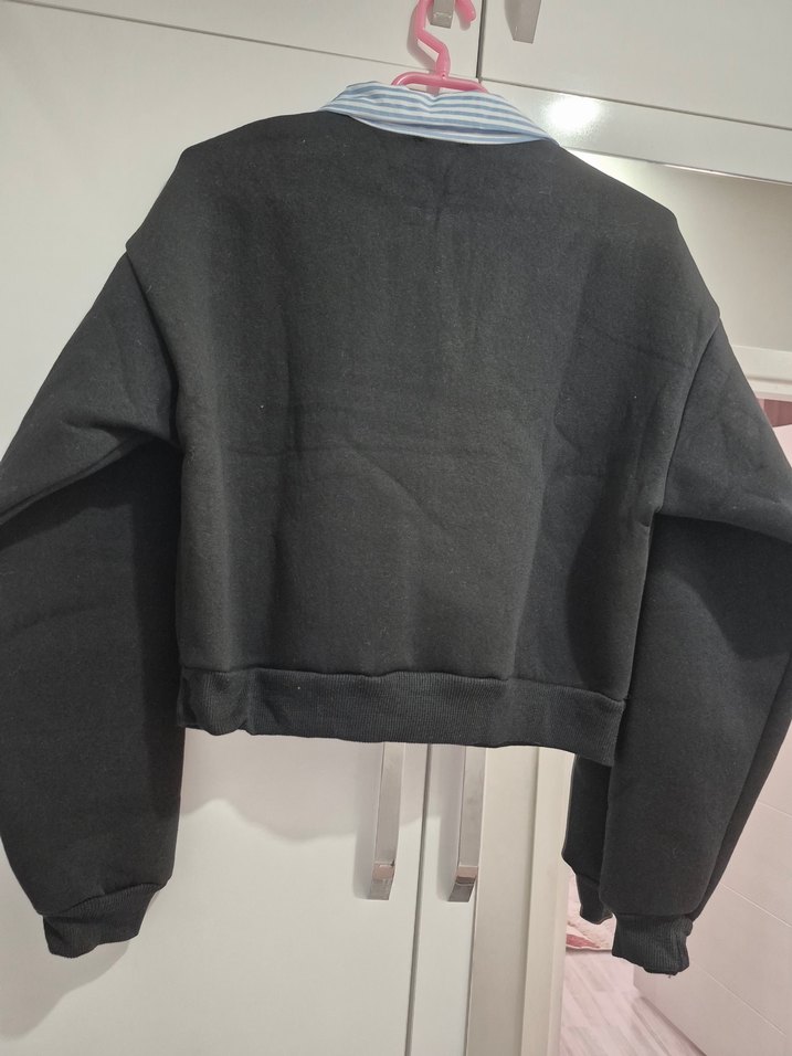 Siyah Kadın Sweatshirt - Görsel 5