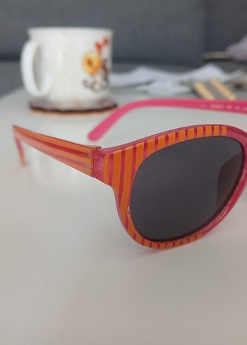 Pembe Retro Çocuk Güneş Gözlüğü - Görsel 2