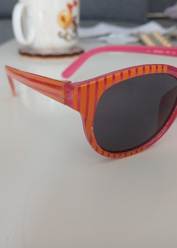 Pembe Retro Çocuk Güneş Gözlüğü - Görsel 3