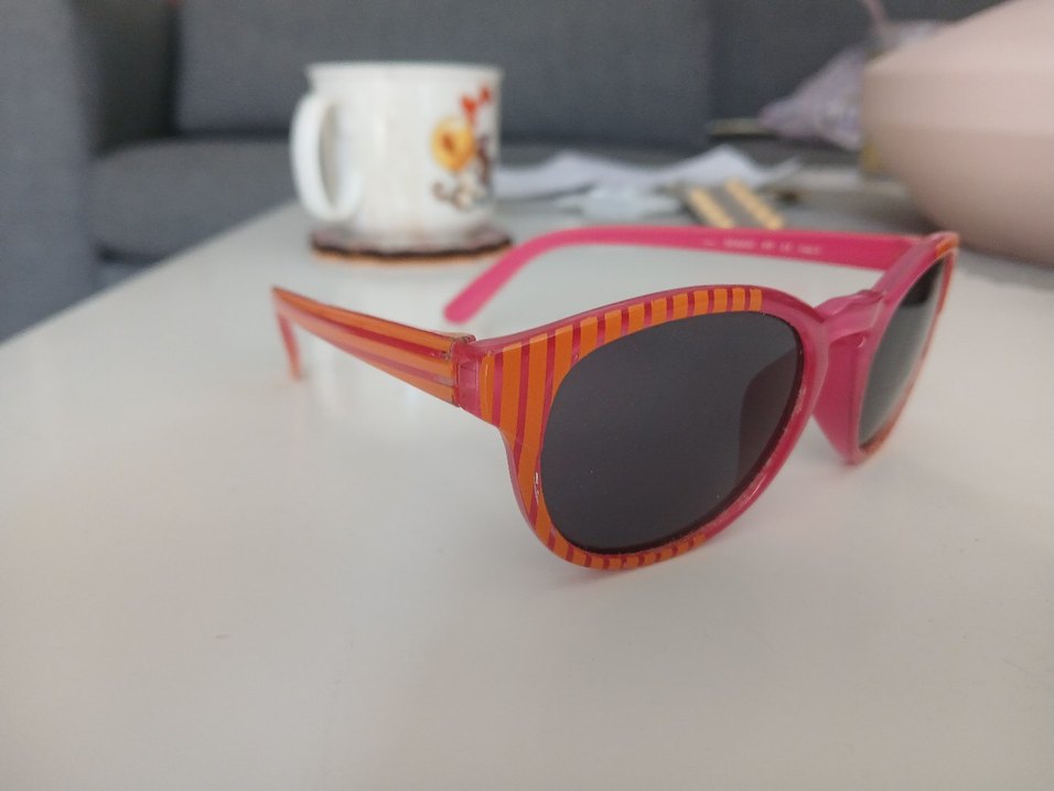 Pembe Retro Çocuk Güneş Gözlüğü - Görsel 2