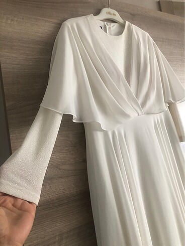 Refka Tesettür Giyim Beyaz tesettür nikah elbisesi
