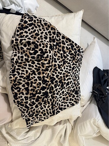 s Beden Leoparli sort etek