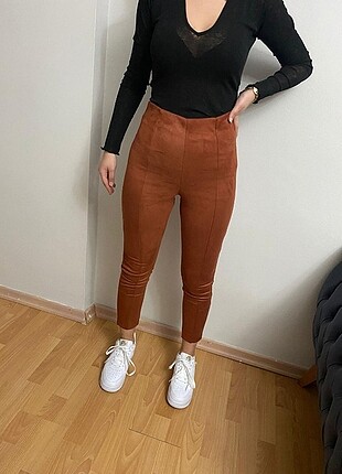 Yuksek bel suet pantolon