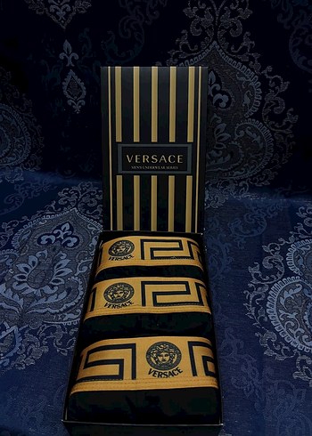 Versace Versace Siyah Atletik Uzun Erkek Boxer