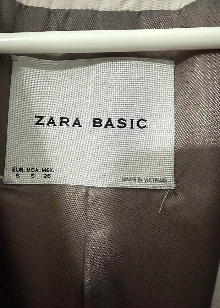 Zara Basic Taş Rengi Trençkot - Görsel 2