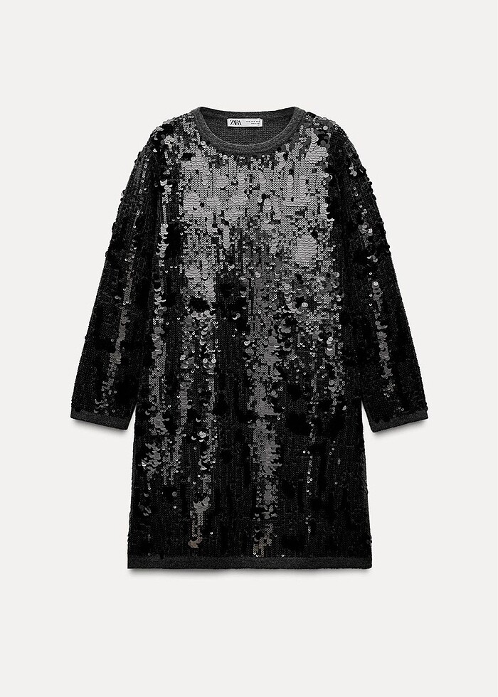 Zara Pullu Payetli Işıltılı Elbise - Görsel 2