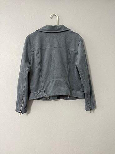 H&M Süet Dokulu Biker Ceket - Görsel 2
