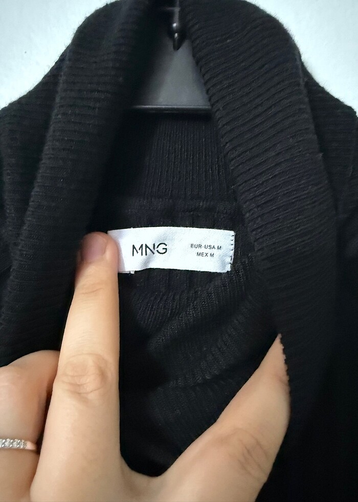 Mango Fitilli Yırtmaçlı Triko Elbise - Görsel 4