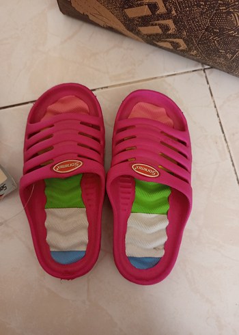 Kız Çocuk Pembe Kamuflaj Desenli Lastik Bot Ve Eva Terlik - Görsel 8