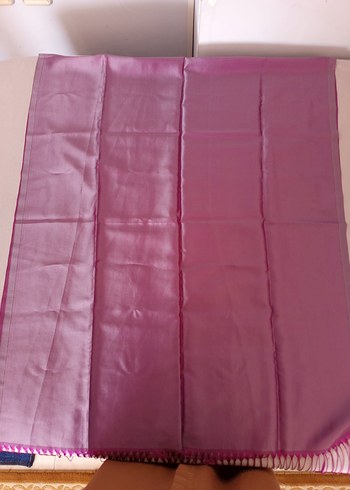 Parlak Mor İpek Görünümlü Kadın Şal - Görsel 6