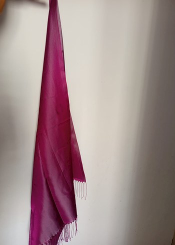 Parlak Mor İpek Görünümlü Kadın Şal - Görsel 9