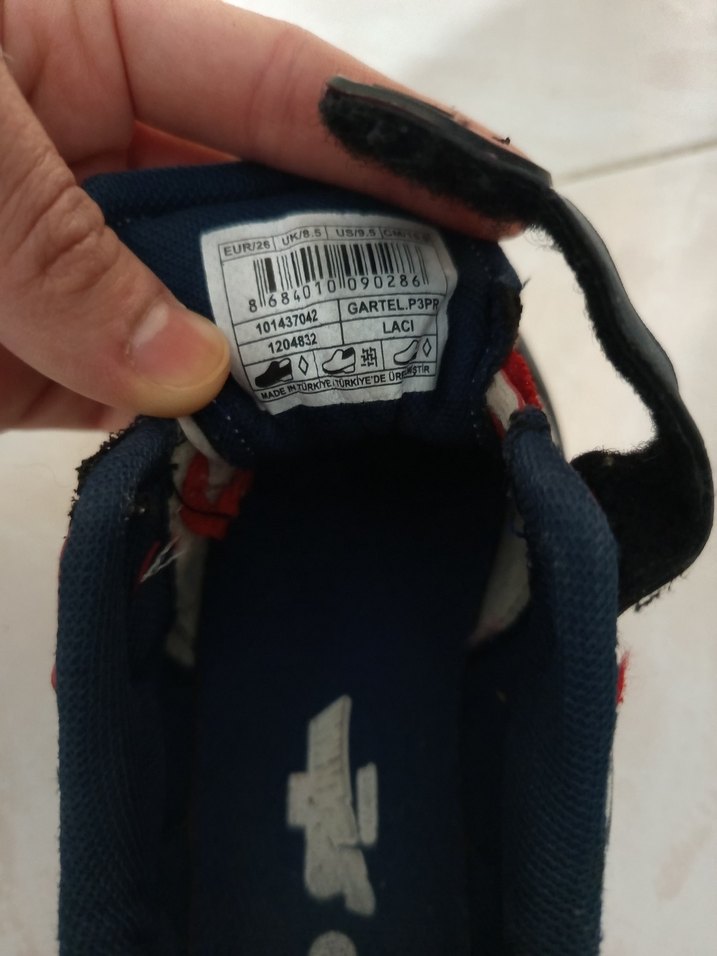 Renkli Erkek Çocuk Spor Ayakkabı Velcro Bağlama - Görsel 4