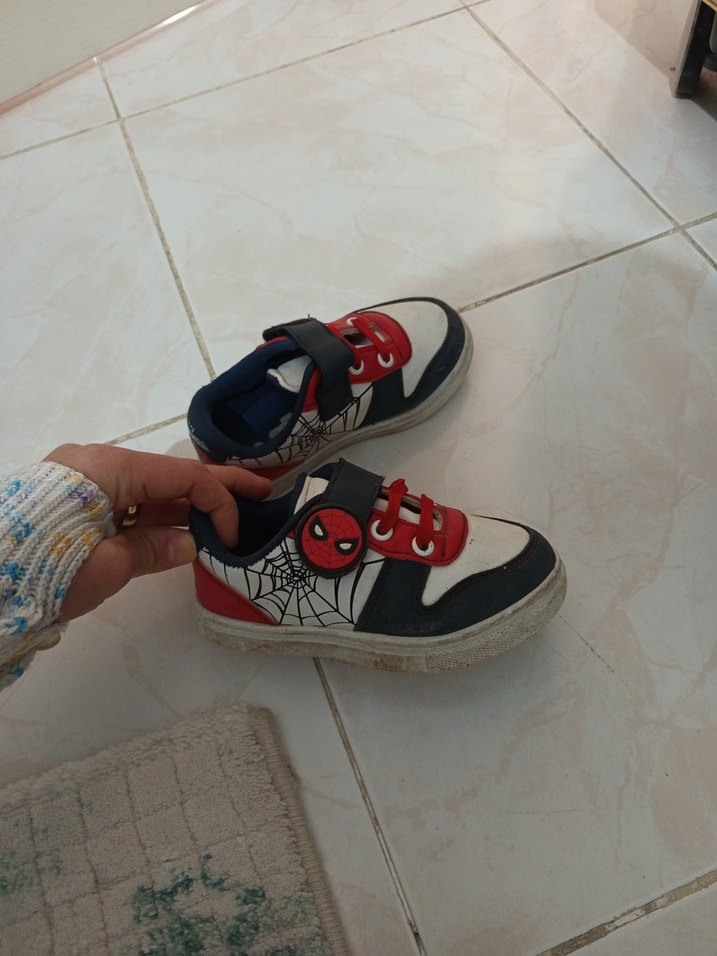 Renkli Erkek Çocuk Spor Ayakkabı Velcro Bağlama - Görsel 3