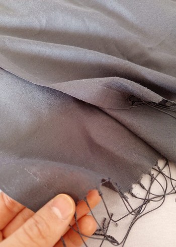 Kadın Gri Yumuşak Şal - Görsel 3