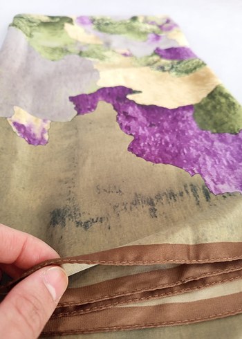 Kadın Çok Renkli İpek Görünümlü Şal - Görsel 2