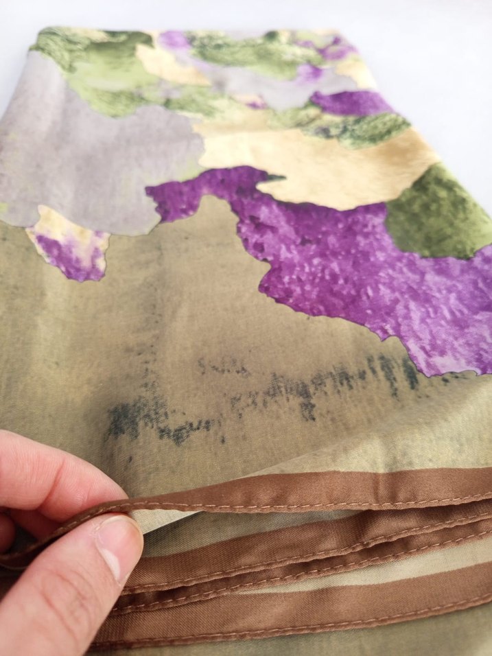 Kadın Çok Renkli İpek Görünümlü Şal - Görsel 2