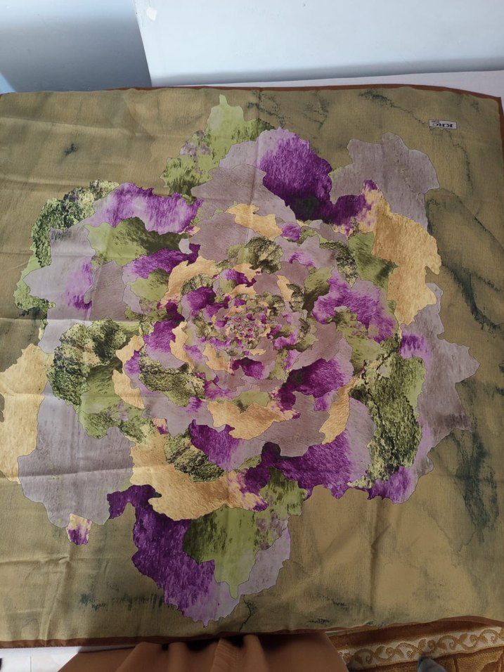 Kadın Çok Renkli İpek Görünümlü Şal - Görsel 3