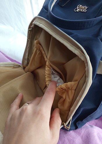 Lacivert Anne Bebek Çantası - Görsel 4