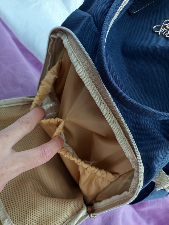 Lacivert Anne Bebek Çantası - Görsel 5